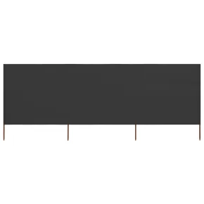 Paravan Anti-Vânt 3 Panouri Antracit 400x160 cm | Textil