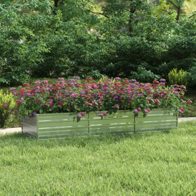 Strat Înălțat Grădină Oțel Galvanizat 240x80x45 cm