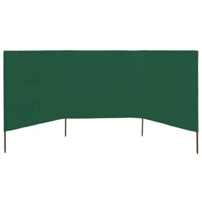 Paravan Anti-Vânt Verde 400x160 cm - Textil și Lemn | Comandă