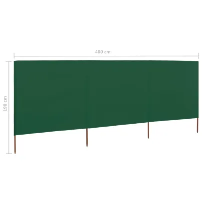Paravan Anti-Vânt Verde 400x160 cm - Textil și Lemn | Comandă