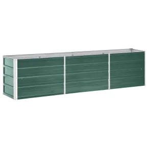 Strat Înălțat Grădină Oțel Galvanizat 240x40x45cm Verde 2