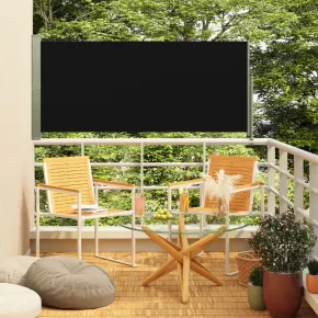 Copertină Laterală Retractabilă Terasă - Negru 160x300 cm