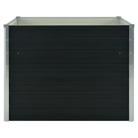 Strat Înălțat Grădină Antracit 100x100x77 cm - Oțel Galvanizat