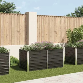 Strat Înălțat Grădină Antracit 160x80x77 cm - Oțel Galvanizat