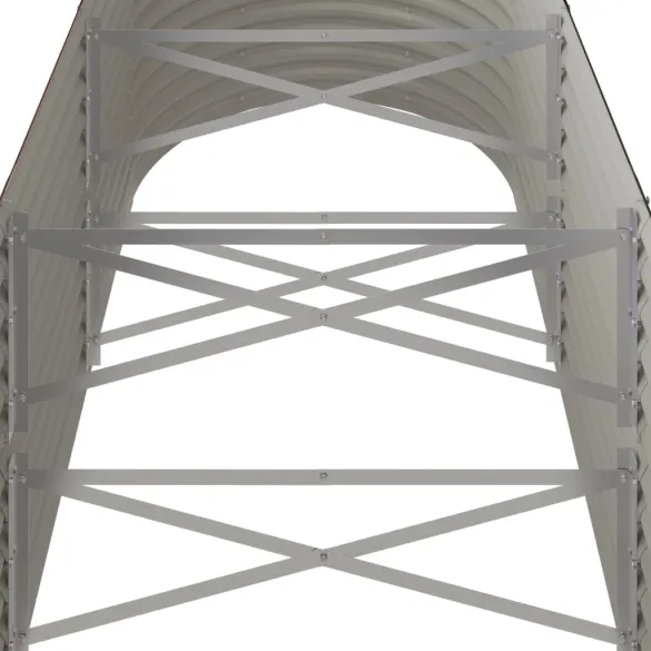 Strat Înălțat Grădină Metalic 224x40x36 cm - Maro