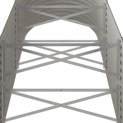 Strat Înălțat Grădină Metalic 224x40x36 cm - Maro