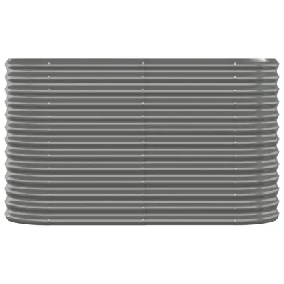 Strat Înălțat Grădină Gri - Oțel Rezistent | Livrare Gratuită