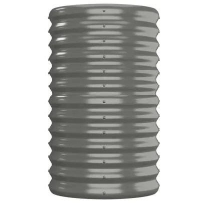 Strat Înălțat Grădină Gri 152x40x68cm - Oțel Rezistent