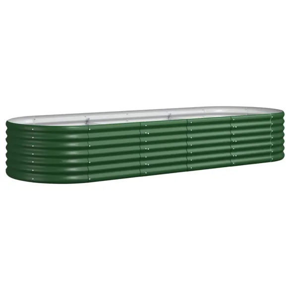 Strat Înălțat Grădină Metalic 224x80x36 cm - Verde