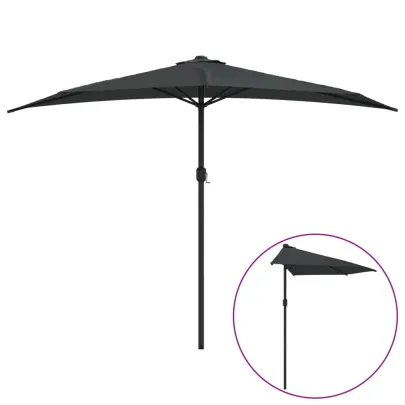 Umbrelă Balcon Aluminiu Antracit - Protecție UV | Livrare Gratuită