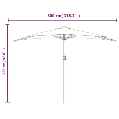 Umbrelă Balcon Aluminiu Antracit - Protecție UV | Livrare Gratuită