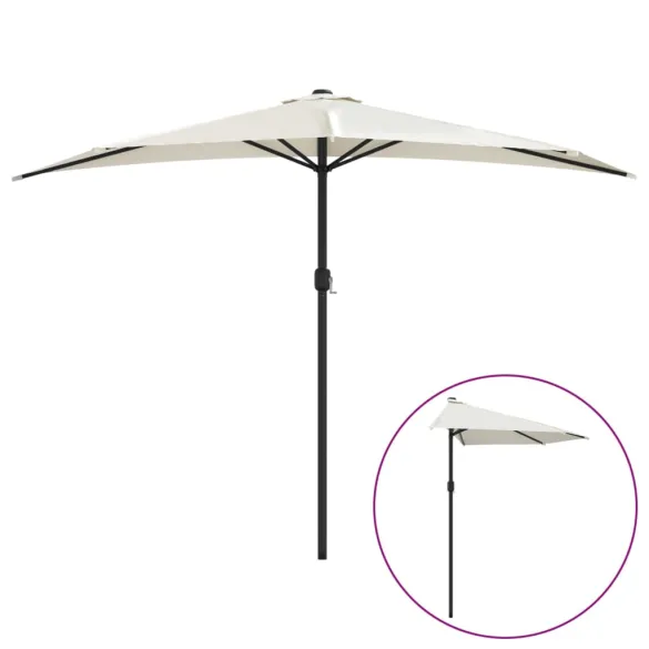 Umbrelă de Balcon cu Tijă Aluminiu - Protecție UV | Livrare Gratuită