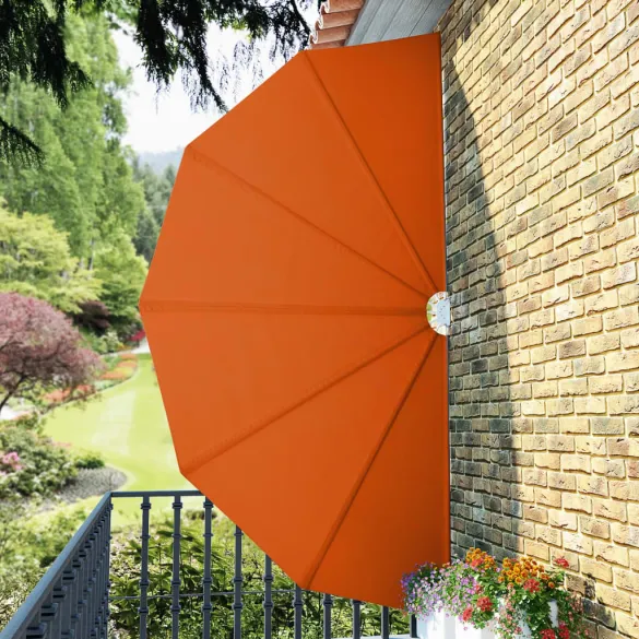 Copertină laterală pliabilă terasă - cărămiziu 200 cm