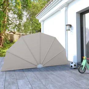 Copertină Laterală Pliabilă Terasă Crem 160 cm | Livrare Gratuită
