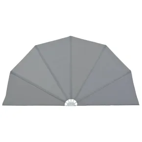 Copertină Laterală Pliabilă Terasă Gri 160 cm | Ușor de Montat 2