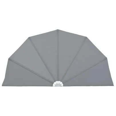 Copertină Laterală Pliabilă Terasă Gri 160 cm | Ușor de Montat