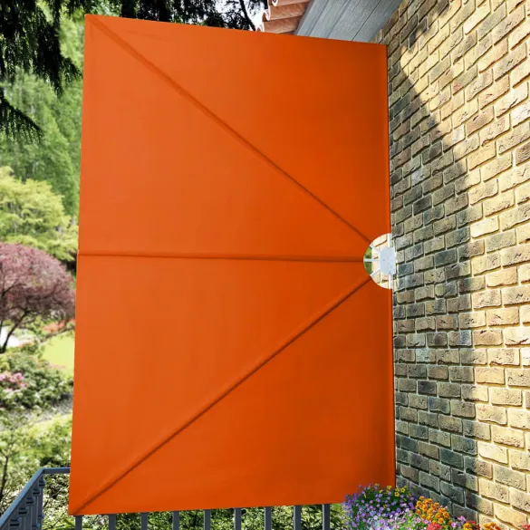 Copertină laterală pliabilă terasă cărămiziu 300x200 cm