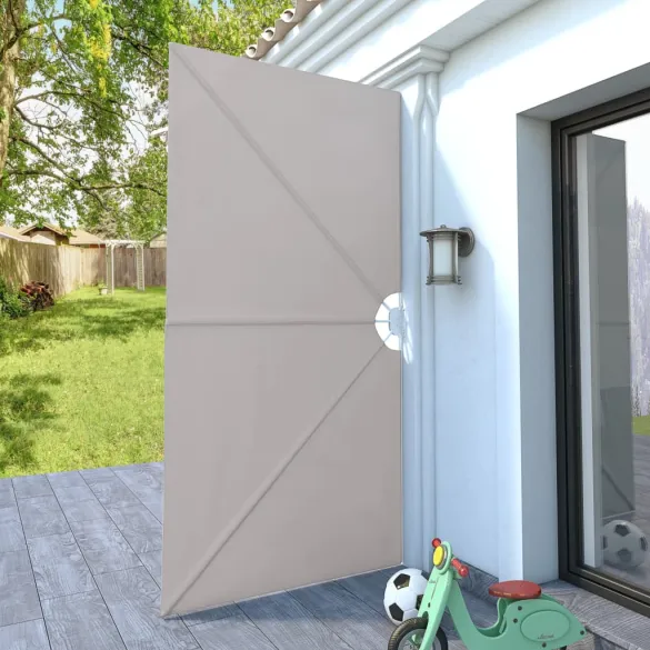Copertină Laterală Pliabilă Terasă - 300x150 cm Crem