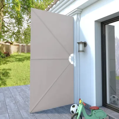 Copertină Laterală Pliabilă Terasă - 300x150 cm Crem