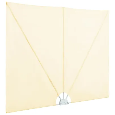 Copertină Laterală Pliabilă Terasă - 300x150 cm Crem