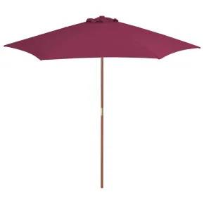 Umbrelă de soare lemn roșu bordo 270 cm - Livrare gratuită