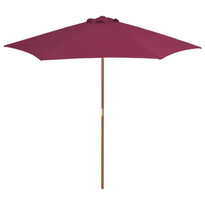 Umbrelă de soare lemn roșu bordo 270 cm - Livrare gratuită