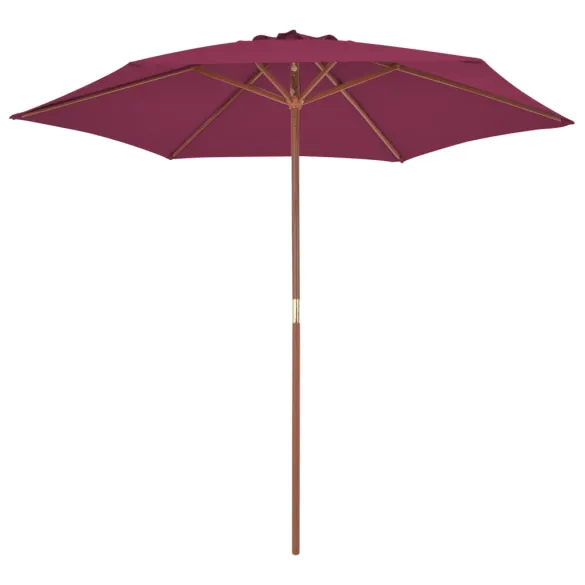 Umbrelă de soare lemn roșu bordo 270 cm - Livrare gratuită