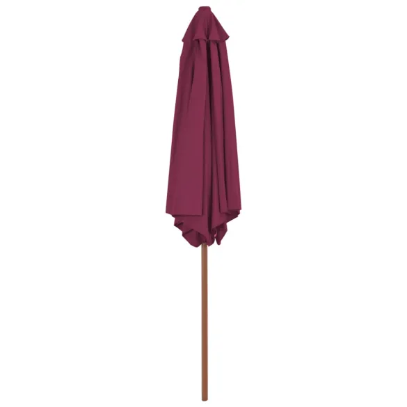 Umbrelă de soare lemn roșu bordo 270 cm - Livrare gratuită