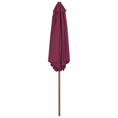 Umbrelă de soare lemn roșu bordo 270 cm - Livrare gratuită