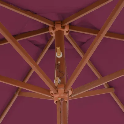 Umbrelă de soare lemn roșu bordo 270 cm - Livrare gratuită