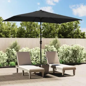 Umbrelă de soare exterior cu stâlp metal - Antracit 300x200 cm