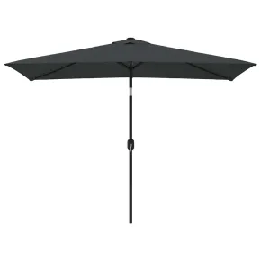Umbrelă de soare exterior cu stâlp metal - Antracit 300x200 cm 2