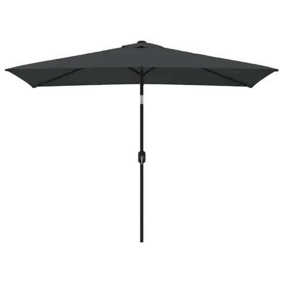 Umbrelă de soare exterior cu stâlp metal - Antracit 300x200 cm