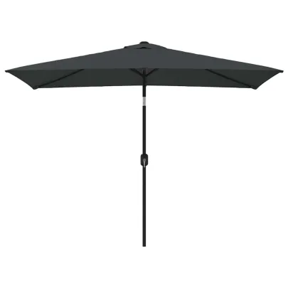 Umbrelă de soare exterior cu stâlp metal - Antracit 300x200 cm