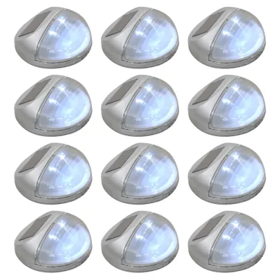 Lămpi Solare Exterior LED - Set 12 Bucăți - Argintiu
