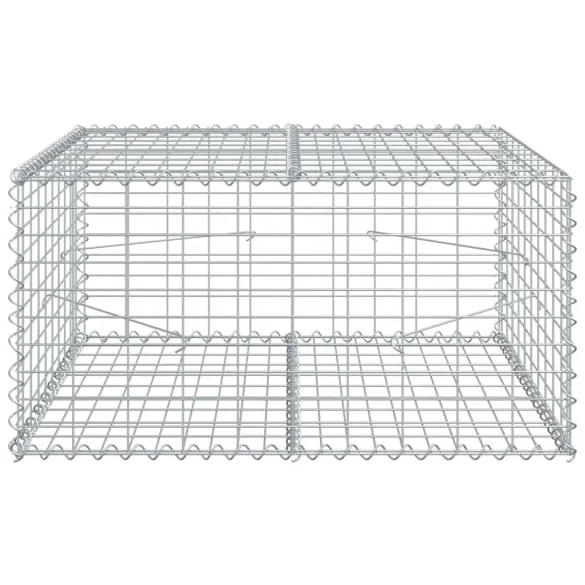 Coș Gabion cu Capac - Fier Galvanizat 100x100x50 cm