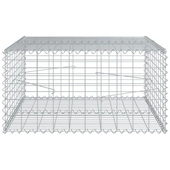 Coș Gabion cu Capac - Fier Galvanizat 100x100x50 cm