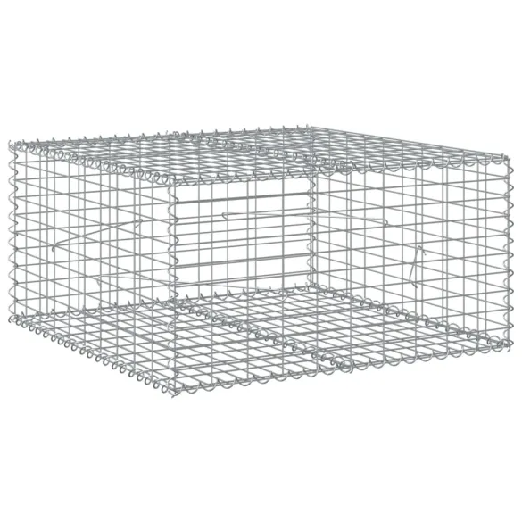 Coș Gabion cu Capac - Fier Galvanizat 100x100x50 cm