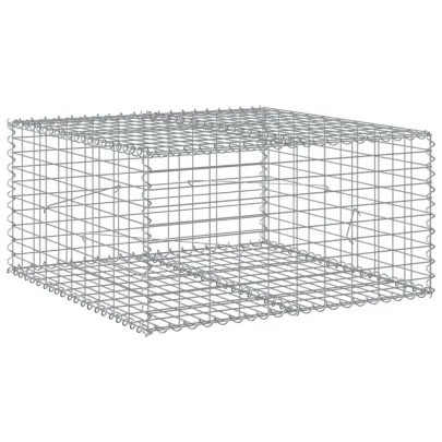 Coș Gabion cu Capac - Fier Galvanizat 100x100x50 cm