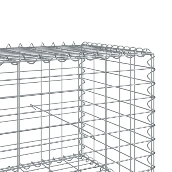 Coș Gabion cu Capac - Fier Galvanizat 100x100x50 cm
