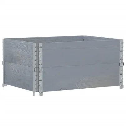 Jardinieră Grădină Lemn Masiv Pin - Gri 80x60 cm