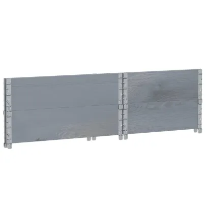 Jardinieră Grădină Lemn Masiv Pin - Gri 80x60 cm