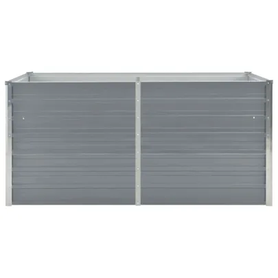 Pat înalt straturi grădină - oțel galvanizat gri