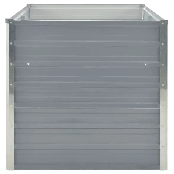 Pat înalt straturi grădină - oțel galvanizat gri