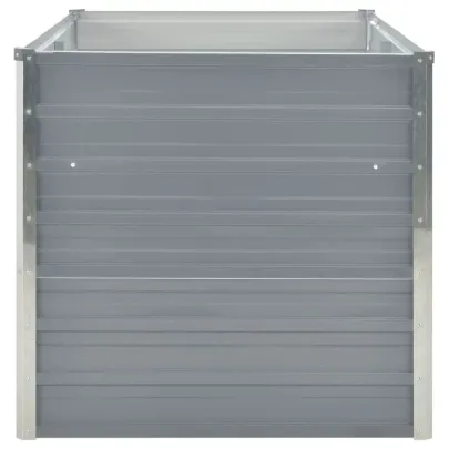 Pat înalt straturi grădină - oțel galvanizat gri