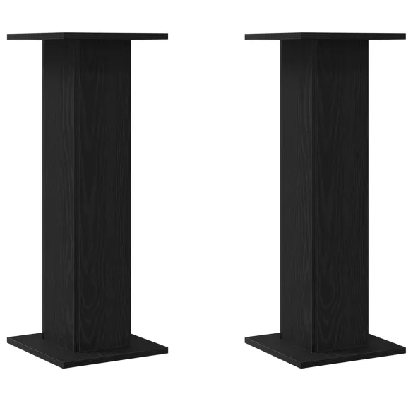 Suport Plante Stejar Negru 80cm - 2 bucăți | vidaXL