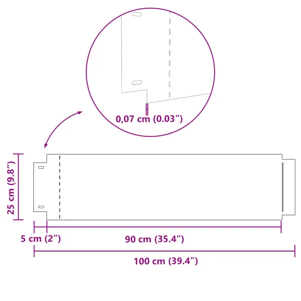 Împrejmuiri Grădină Oțel Galvanizat Flexibil 10 bucăți