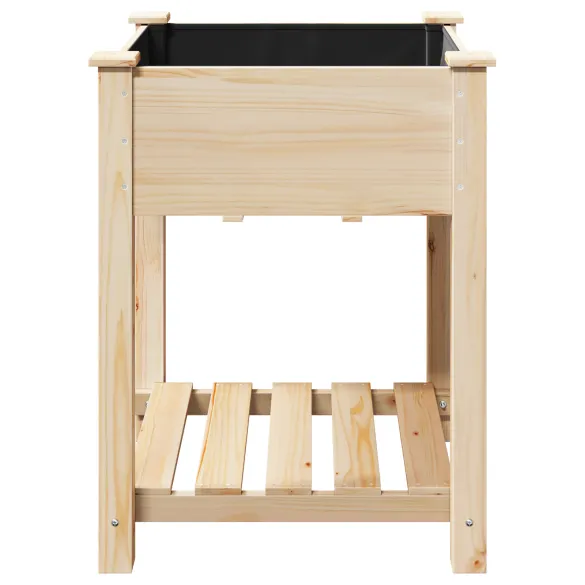 Jardiniere cu Raft din Lemn Masiv de Pin - Livrare Gratuita