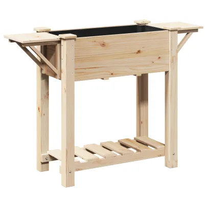 Jardiniere cu Rafturi Lemn Masiv - Interior/Exterior