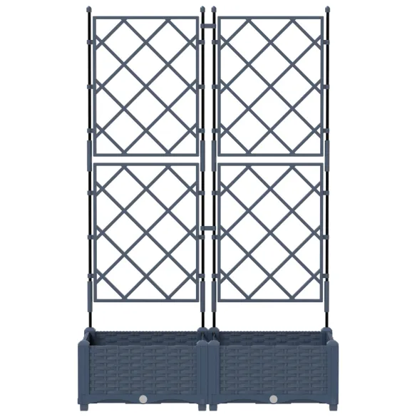 Ghiveci Grădină cu Trellis Gri - Plantare Verticală